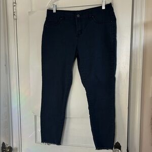 d.Jeans Navy Raw Hem Cropped Jeans Women's Size 10